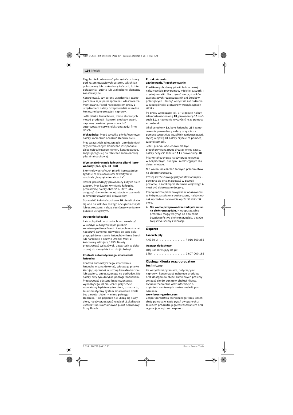 Bosch AKE 30 LI User Manual | Page 194 / 375