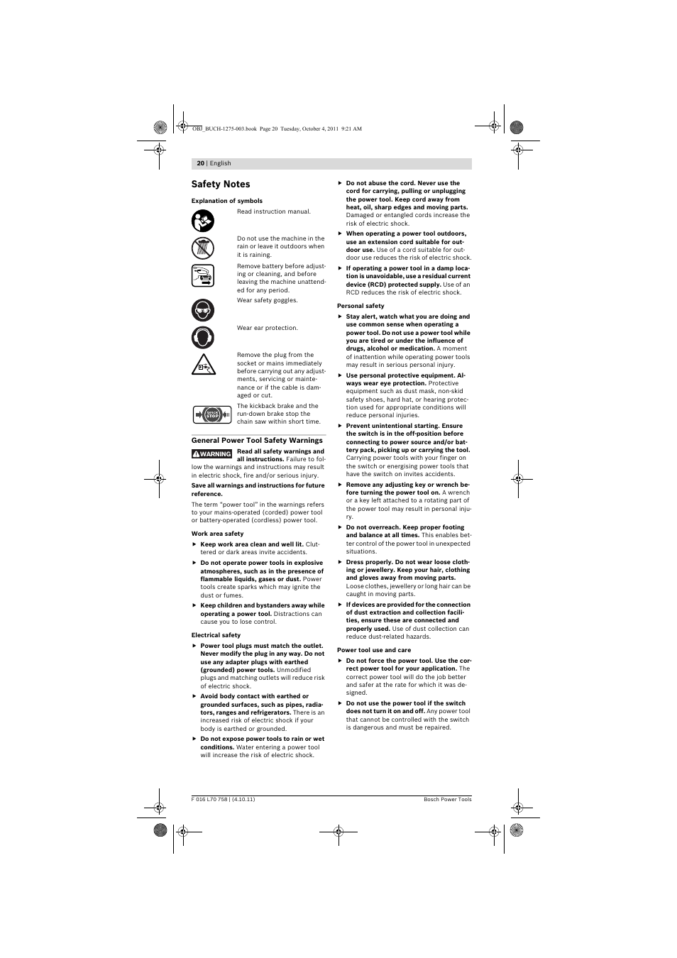 Bosch AKE 30 LI User Manual | Page 20 / 375