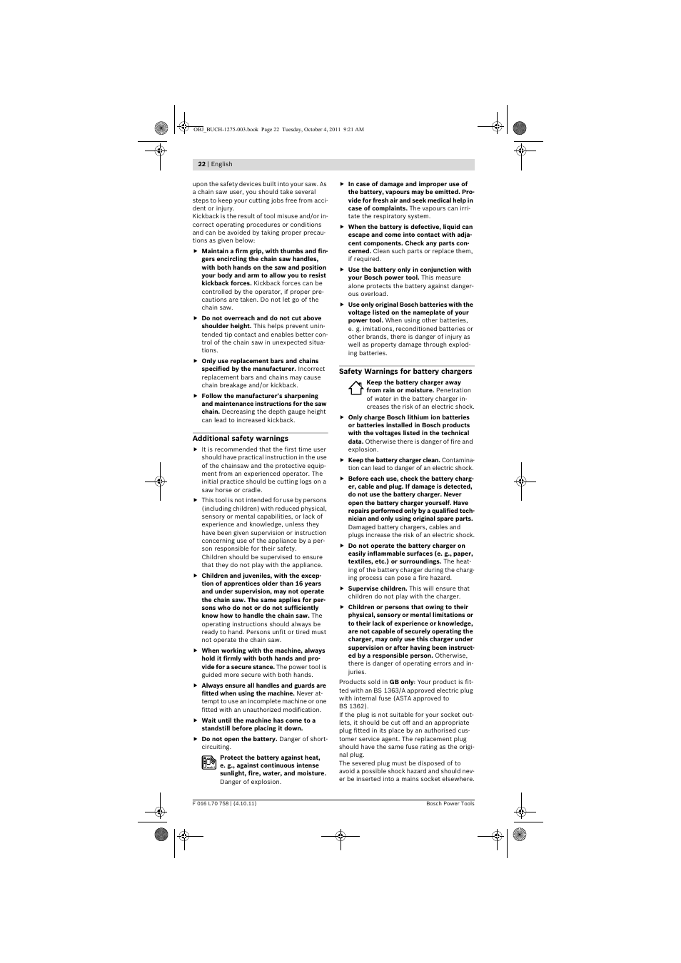 Bosch AKE 30 LI User Manual | Page 22 / 375