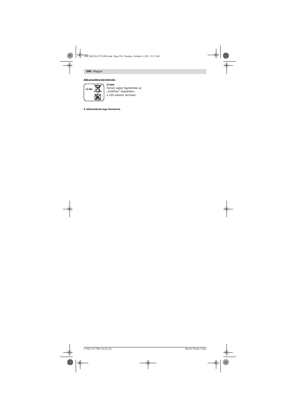 Bosch AKE 30 LI User Manual | Page 236 / 375