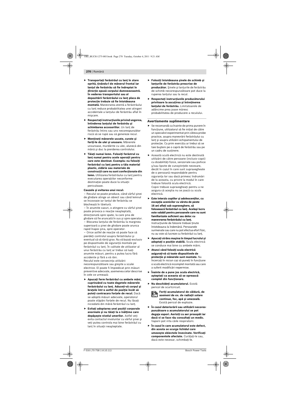 Bosch AKE 30 LI User Manual | Page 270 / 375