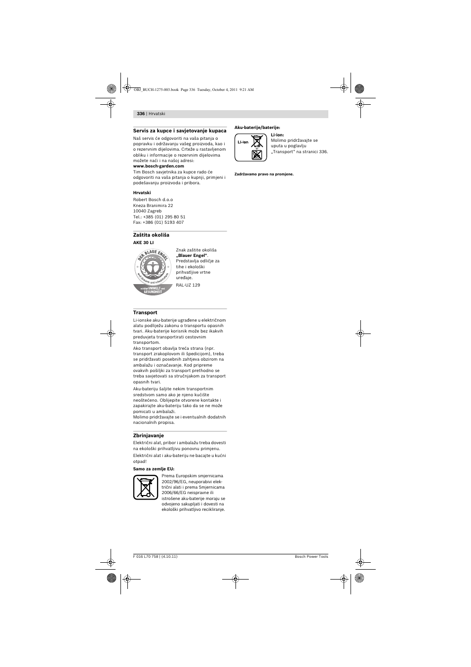 Bosch AKE 30 LI User Manual | Page 336 / 375