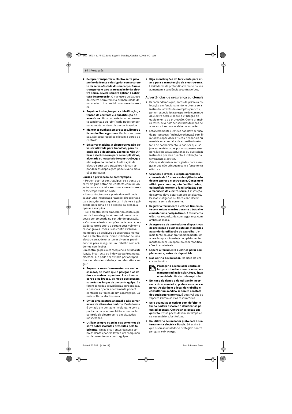 Bosch AKE 30 LI User Manual | Page 64 / 375