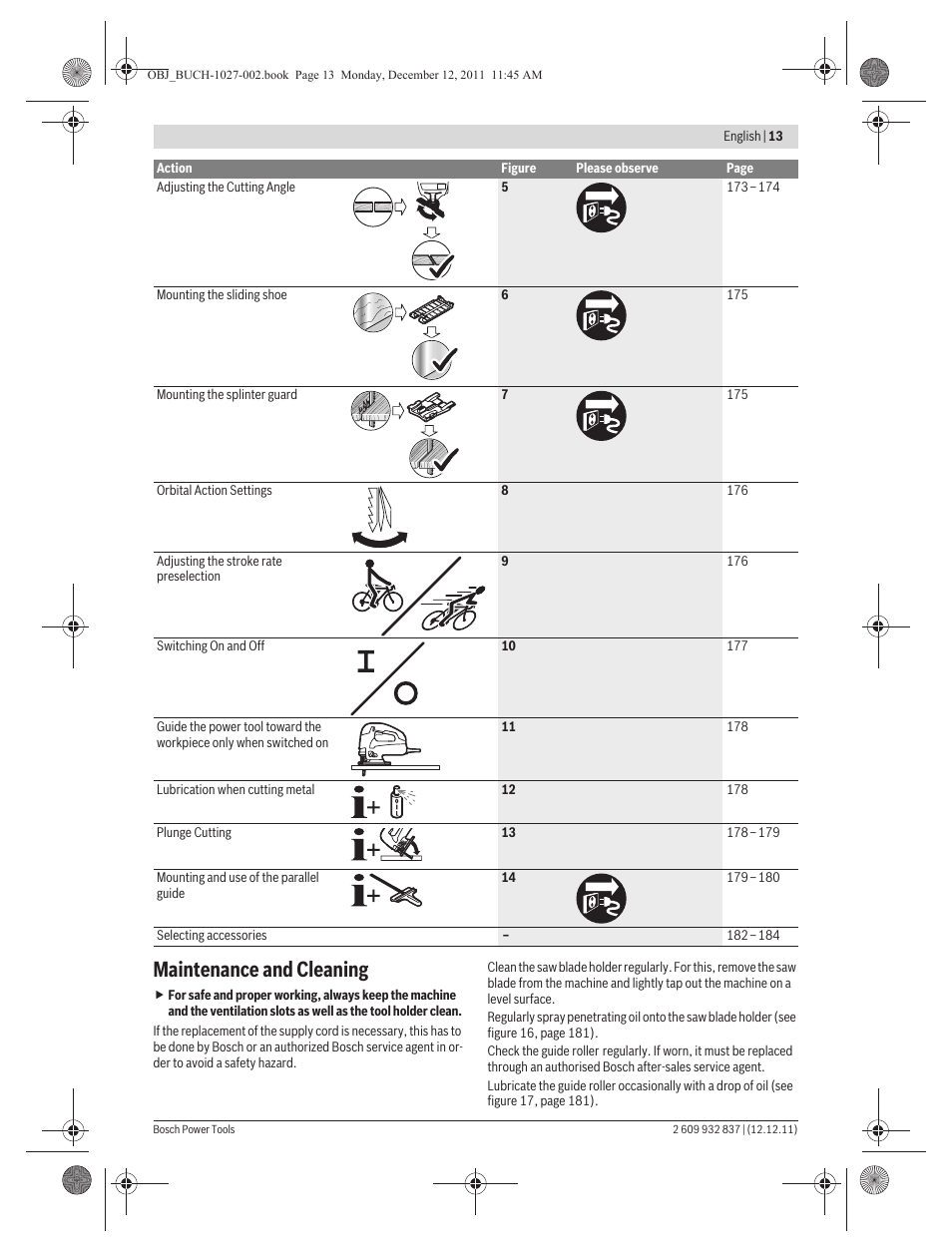 Maintenance and cleaning | Bosch GST 150 BCE Professional User Manual | Page 13 / 184