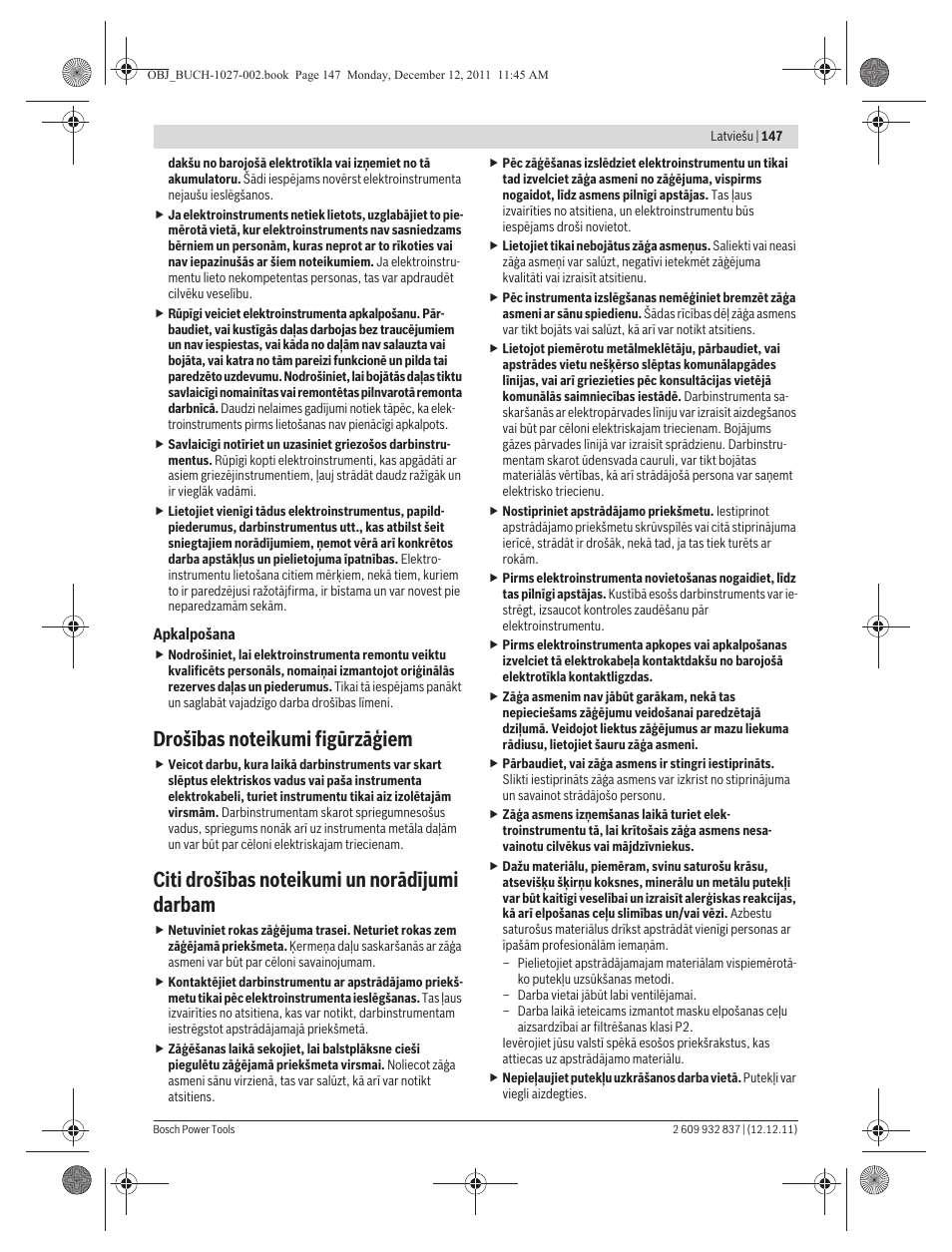 Bosch GST 150 BCE Professional User Manual | Page 147 / 184