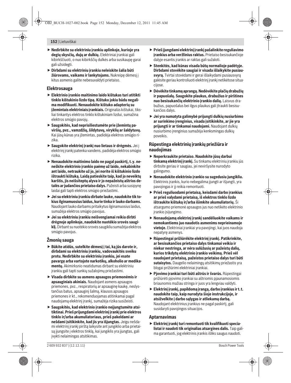 Bosch GST 150 BCE Professional User Manual | Page 152 / 184