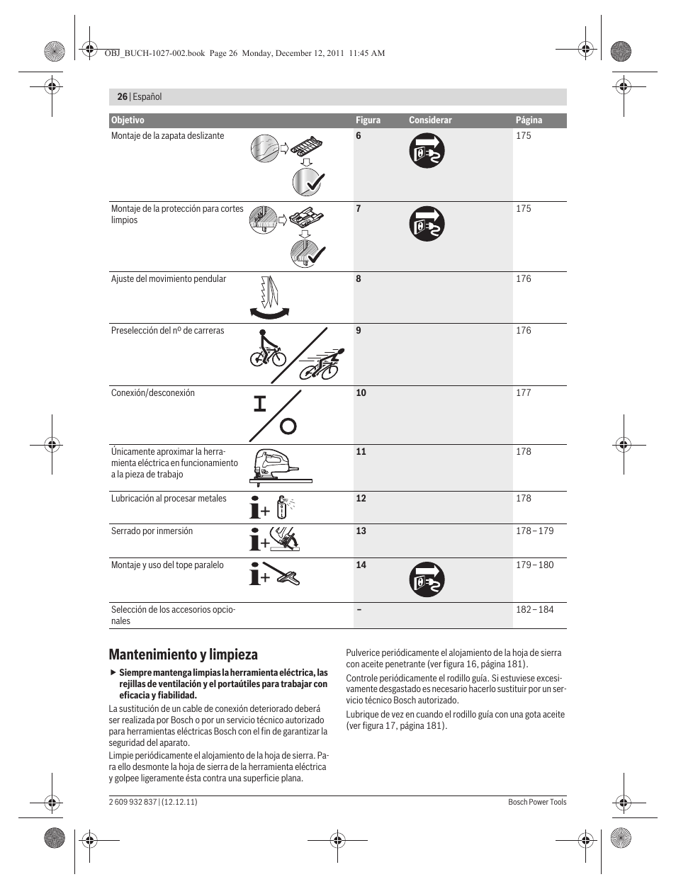 Mantenimiento y limpieza | Bosch GST 150 BCE Professional User Manual | Page 26 / 184