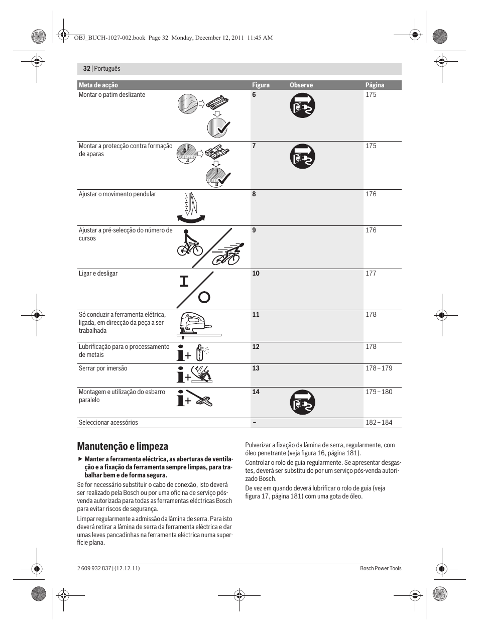 Manutenção e limpeza | Bosch GST 150 BCE Professional User Manual | Page 32 / 184