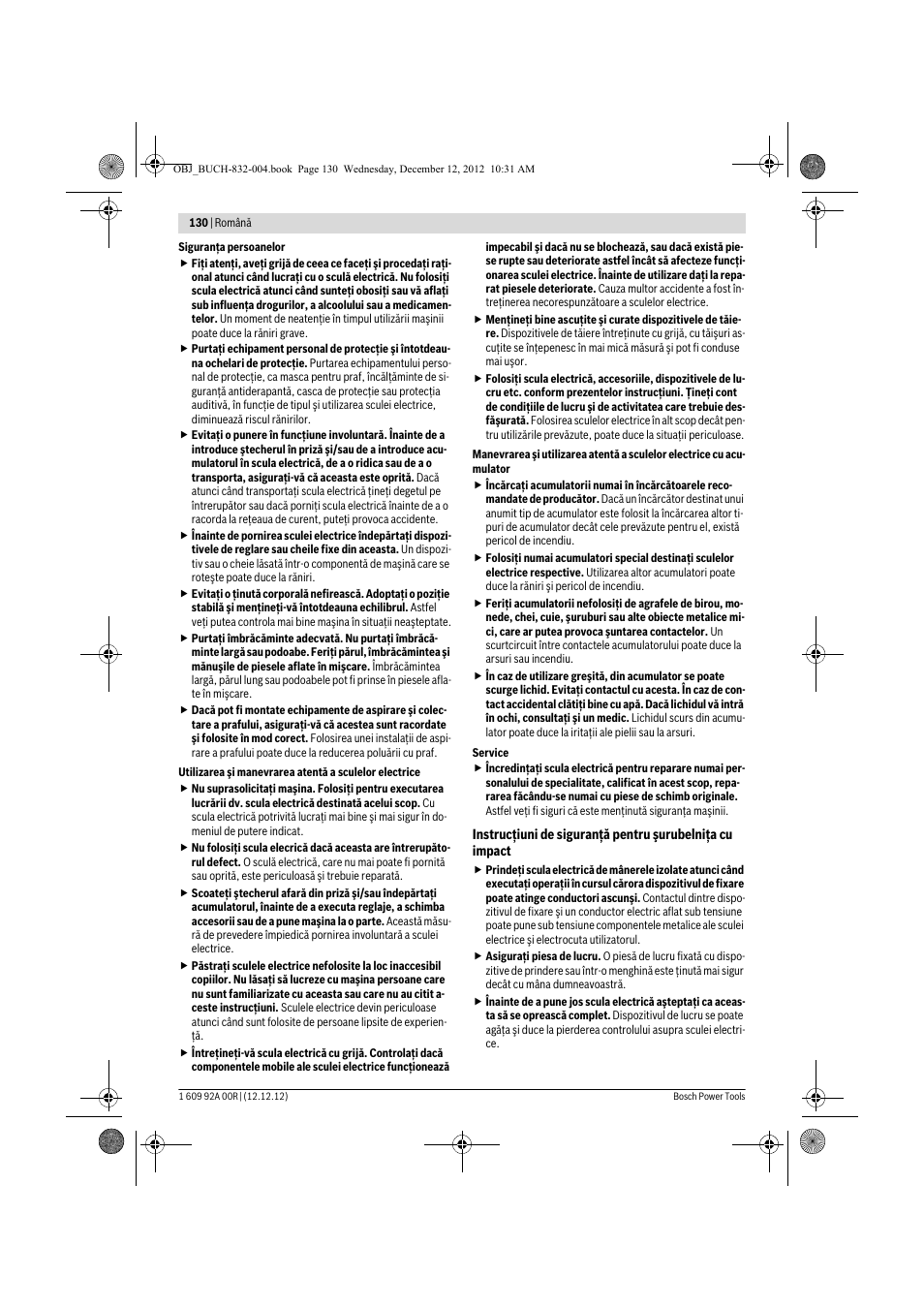 Bosch GDR 18 V-LI Professional User Manual | Page 130 / 194