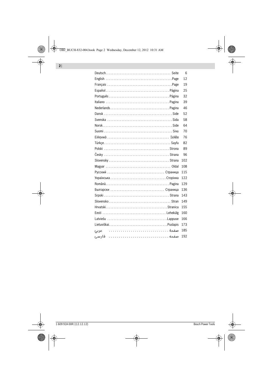 Bosch GDR 18 V-LI Professional User Manual | Page 2 / 194