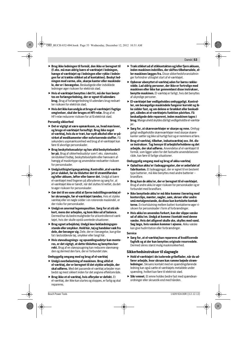 Bosch GDR 18 V-LI Professional User Manual | Page 53 / 194