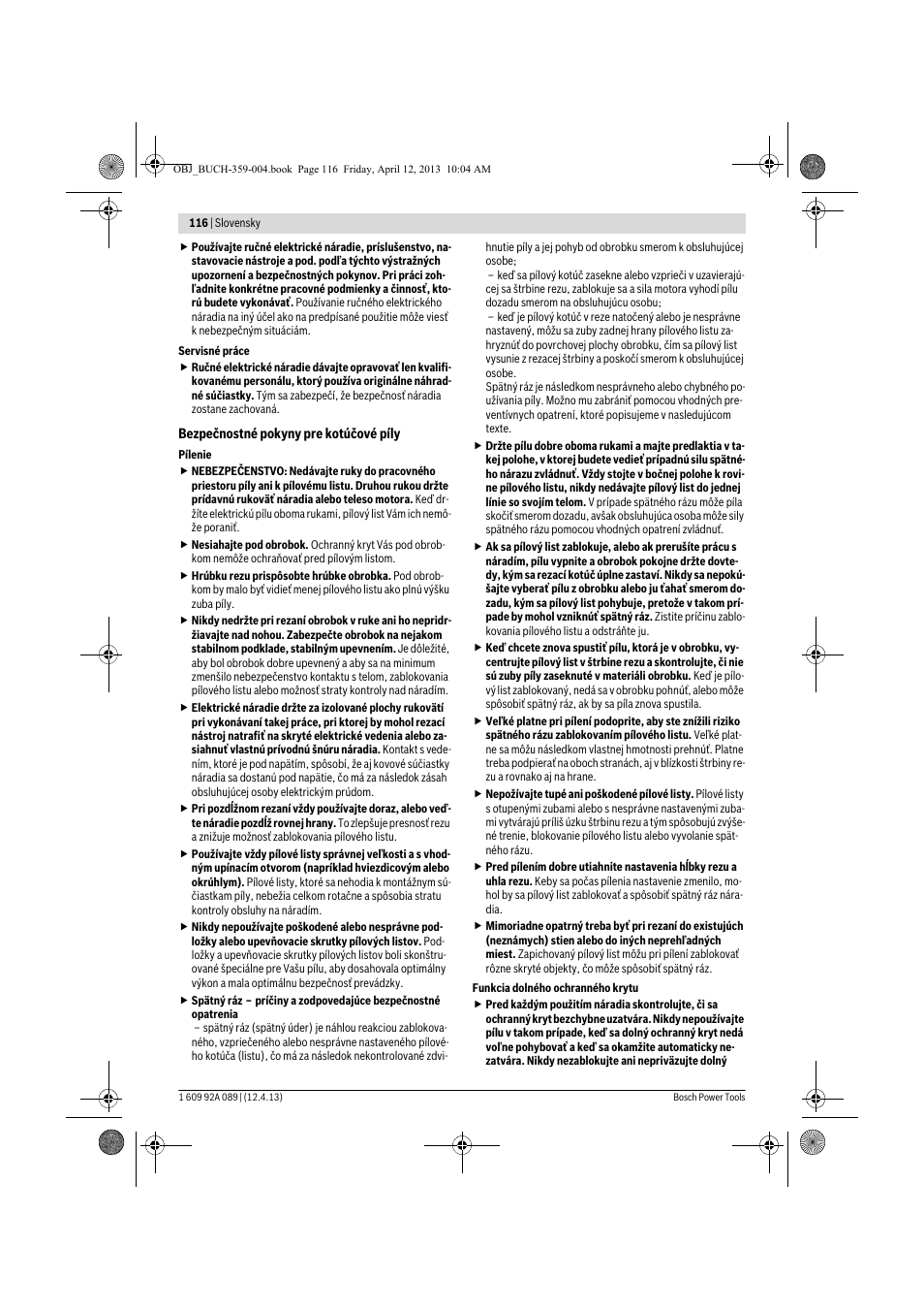 Bosch GKS 65 G Professional User Manual | Page 116 / 235