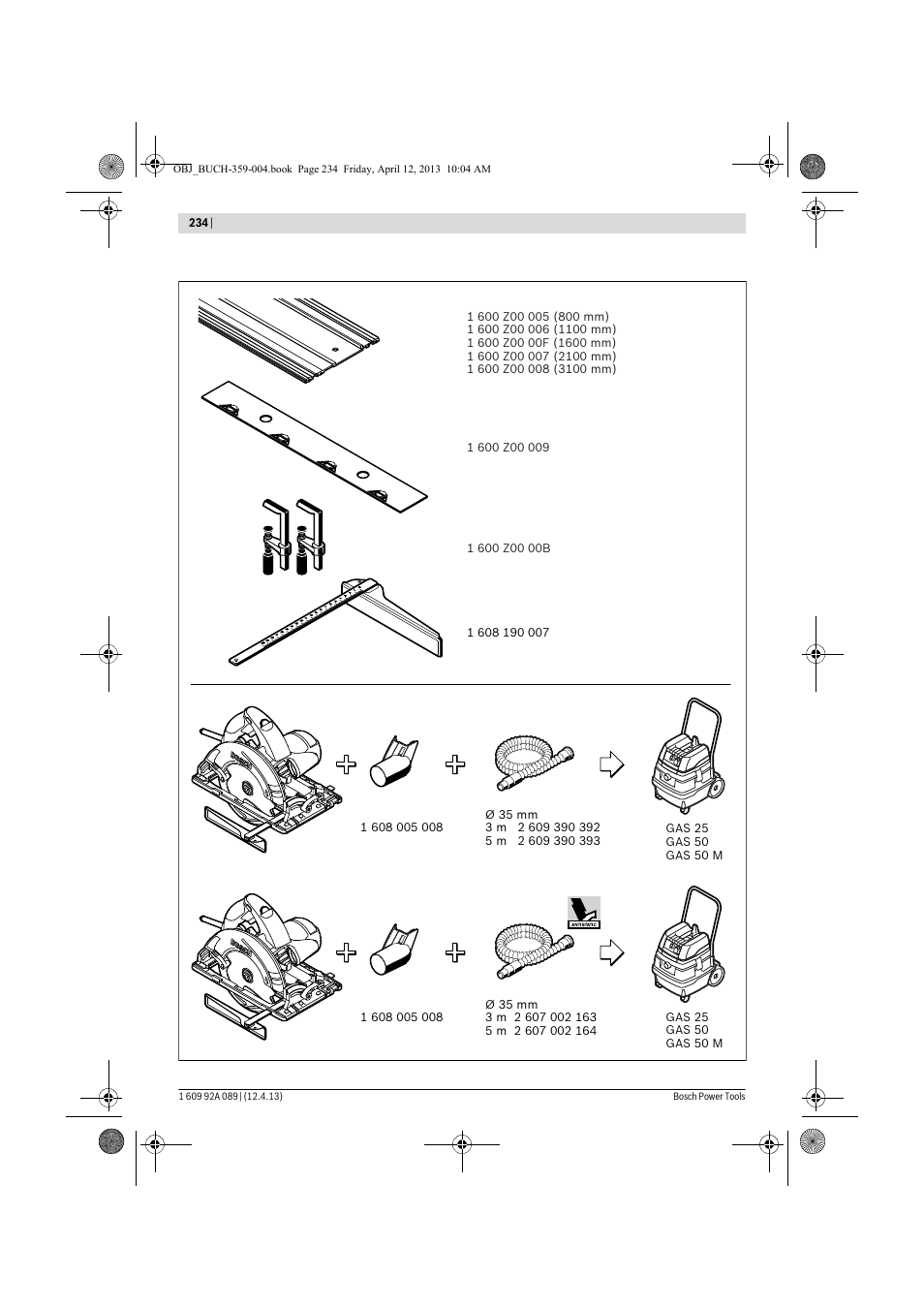 Bosch GKS 65 G Professional User Manual | Page 234 / 235