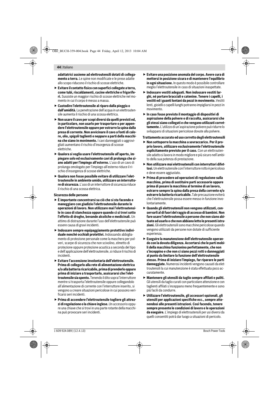 Bosch GKS 65 G Professional User Manual | Page 44 / 235