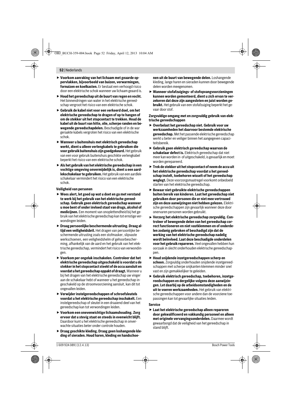 Bosch GKS 65 G Professional User Manual | Page 52 / 235