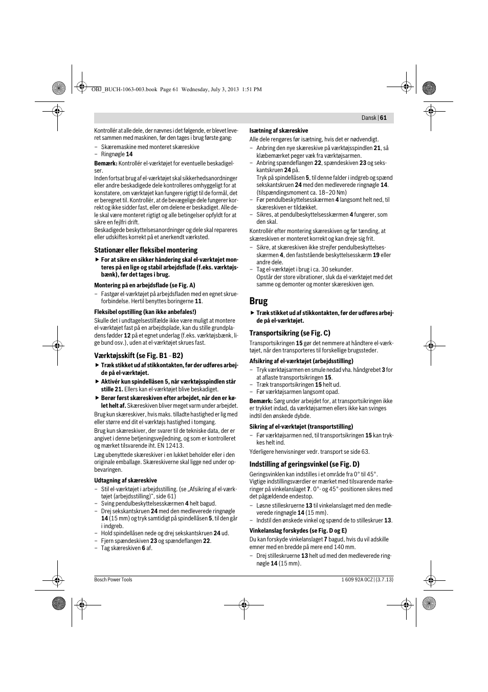 Brug | Bosch GCO 2000 Professional User Manual | Page 61 / 223