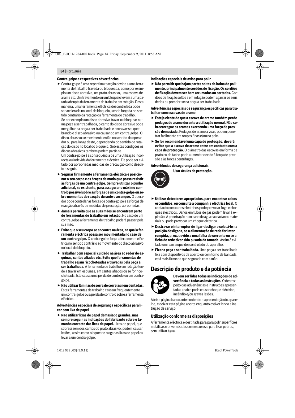 Descrição do produto e da potência | Bosch GPO 14 CE Professional User Manual | Page 33 / 186