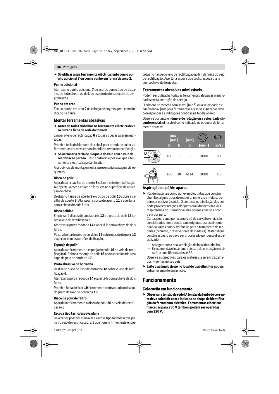 Funcionamento | Bosch GPO 14 CE Professional User Manual | Page 35 / 186