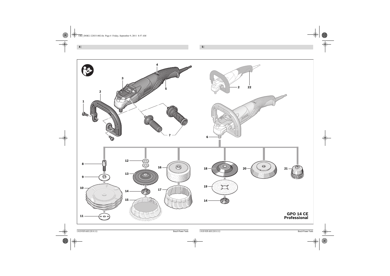 Gpo 14 ce professional | Bosch GPO 14 CE Professional User Manual | Page 4 / 186