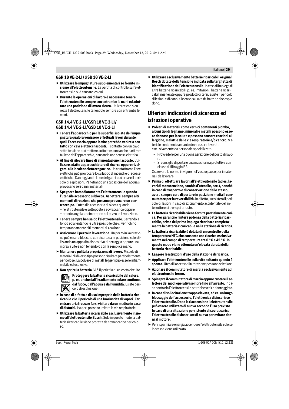 Bosch GSR 14,4 VE-2-LI Professional User Manual | Page 29 / 146