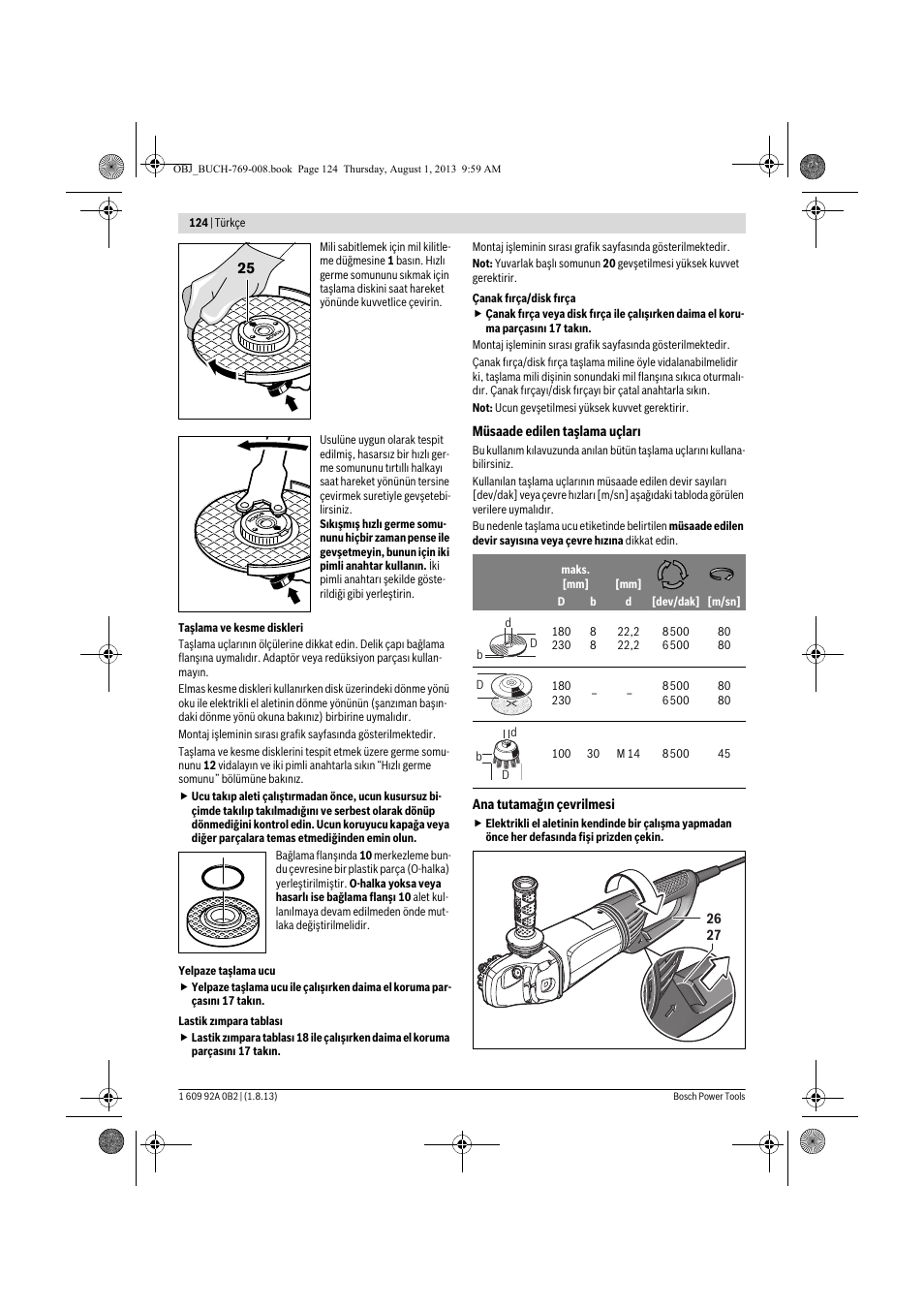 Bosch GWS 24-230 JVX Professional User Manual | Page 123 / 299