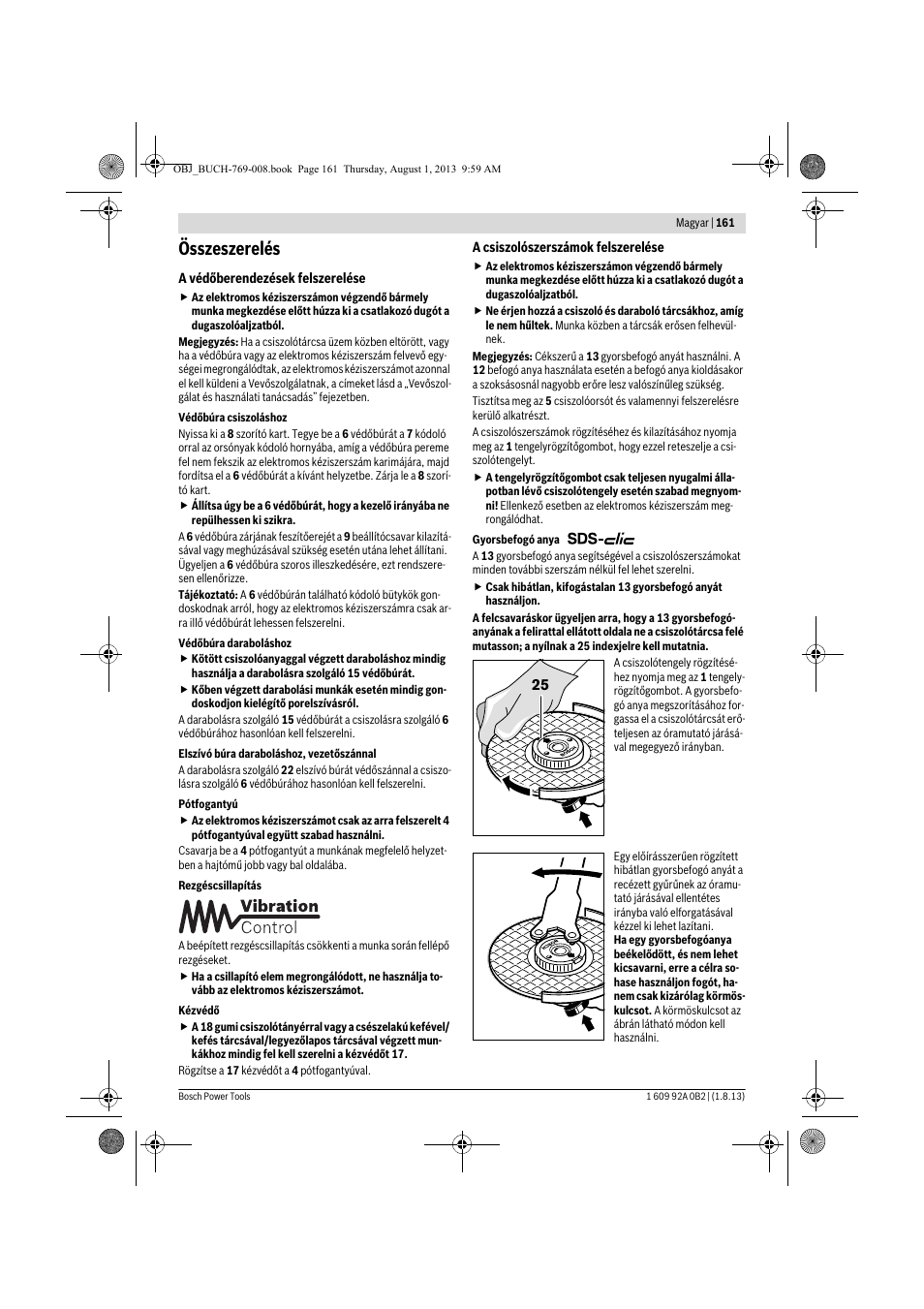 Összeszerelés | Bosch GWS 24-230 JVX Professional User Manual | Page 160 / 299