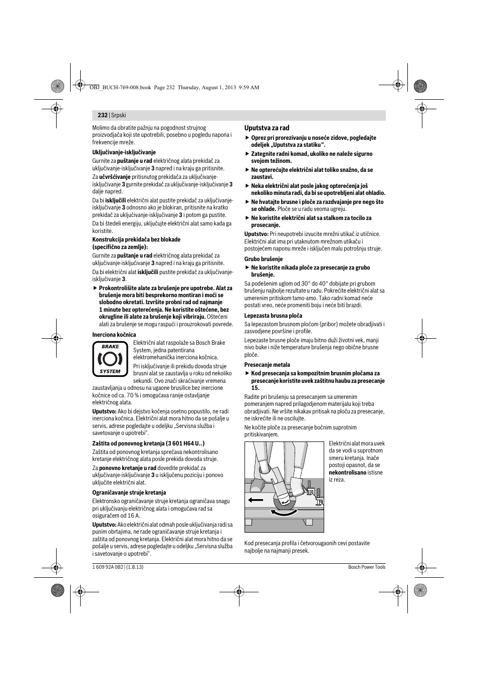 Bosch GWS 24-230 JVX Professional User Manual | Page 231 / 299