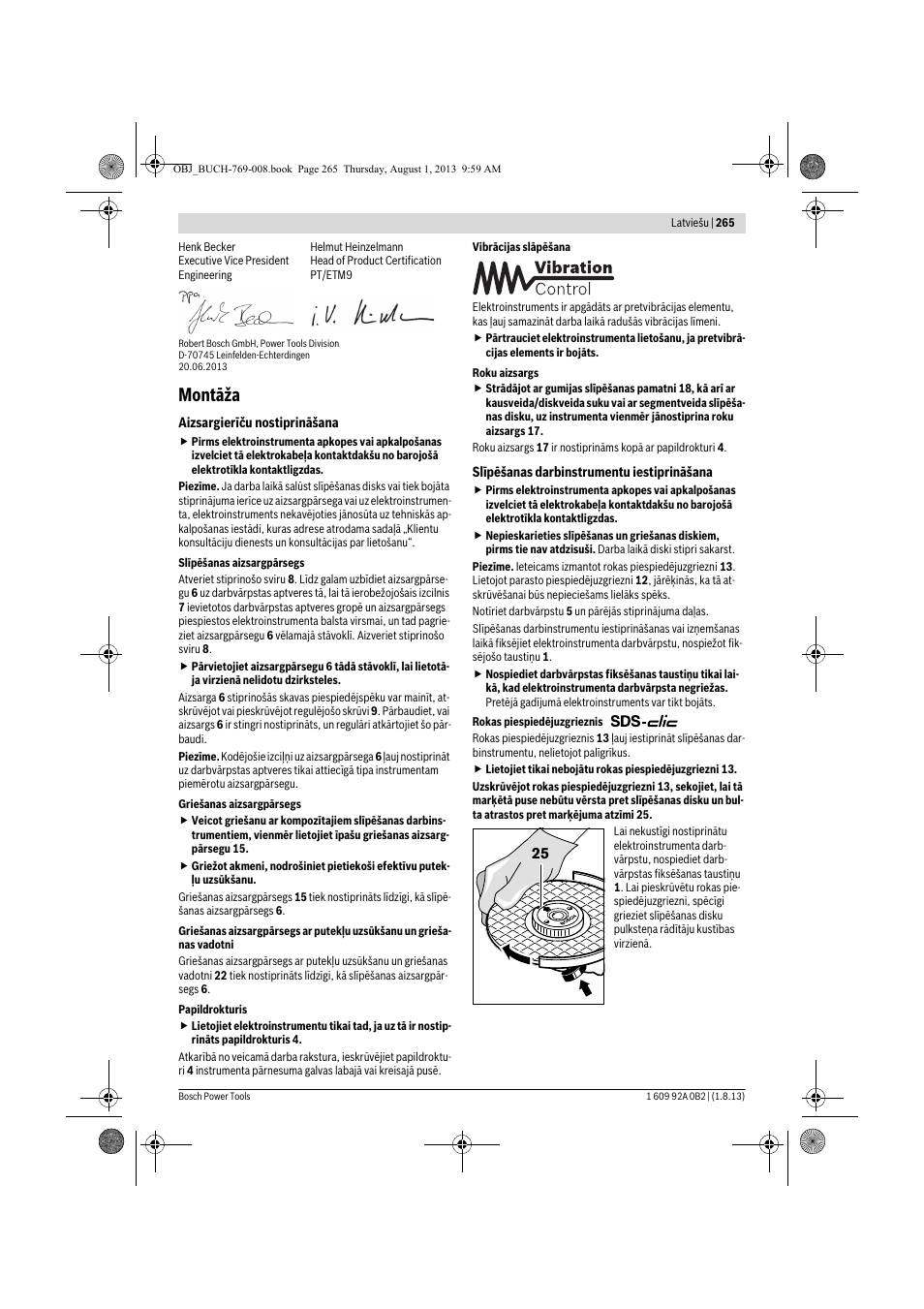 Montāža | Bosch GWS 24-230 JVX Professional User Manual | Page 264 / 299