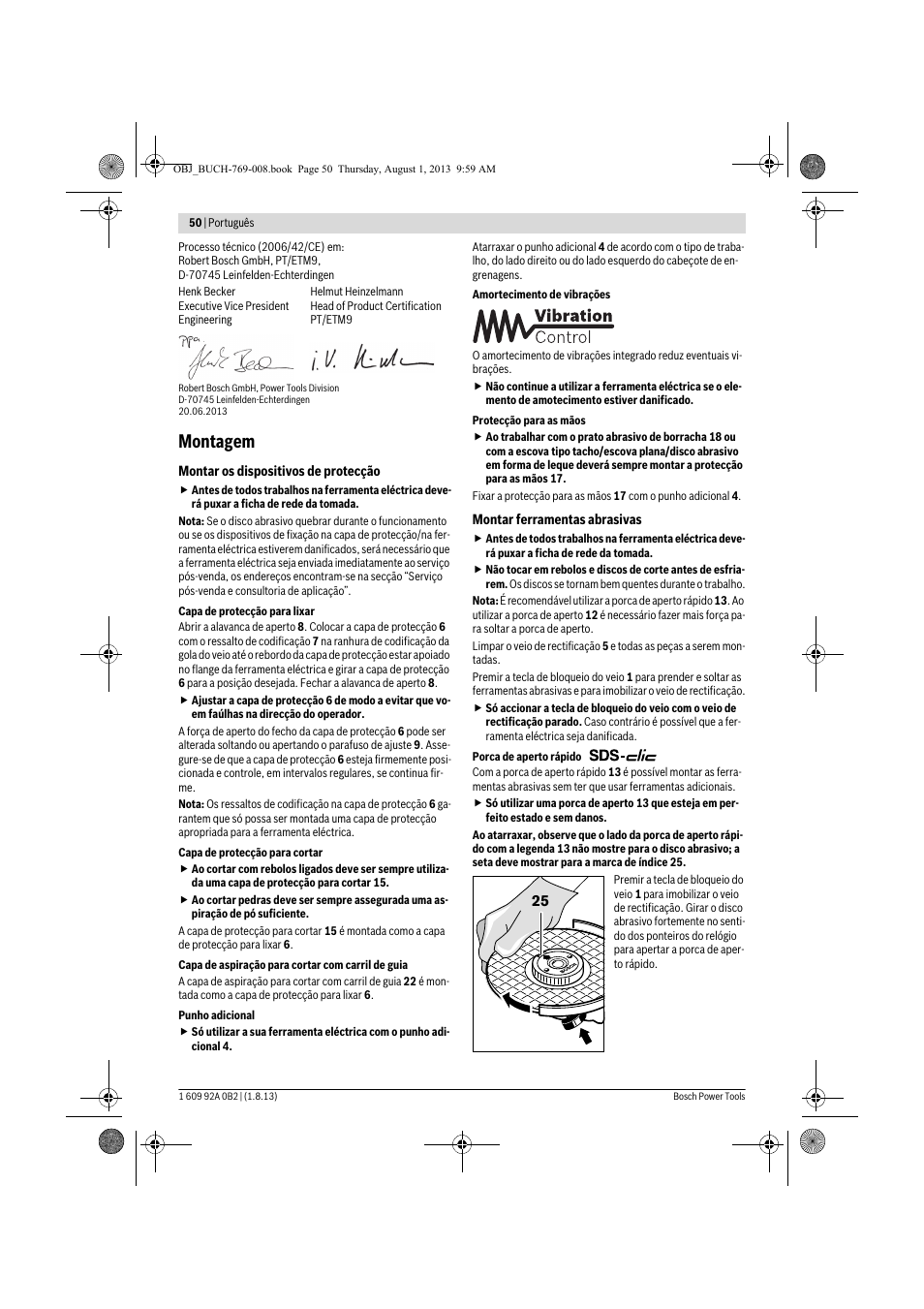 Montagem | Bosch GWS 24-230 JVX Professional User Manual | Page 49 / 299