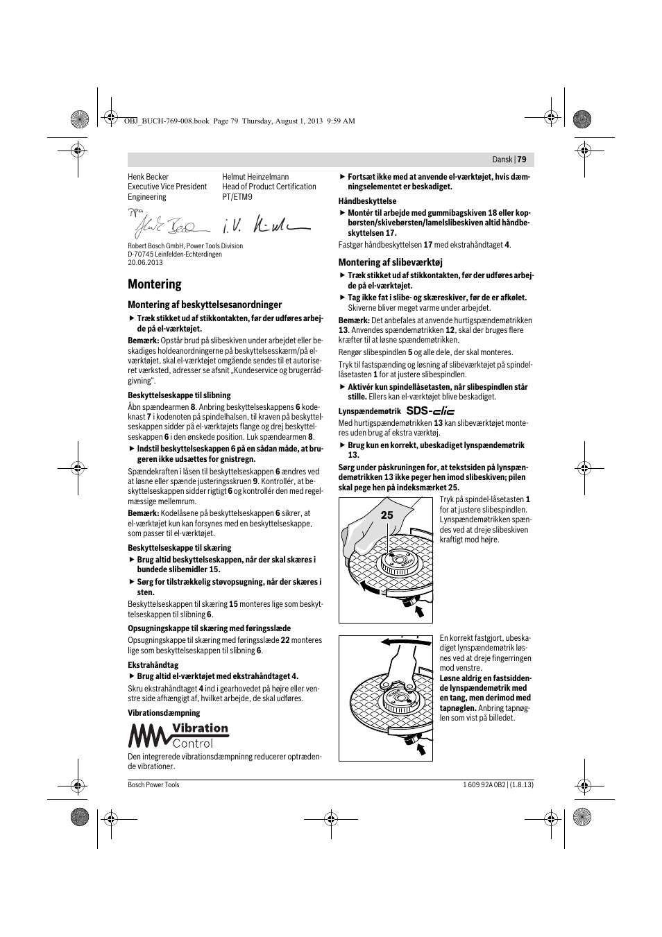 Montering | Bosch GWS 24-230 JVX Professional User Manual | Page 78 / 299