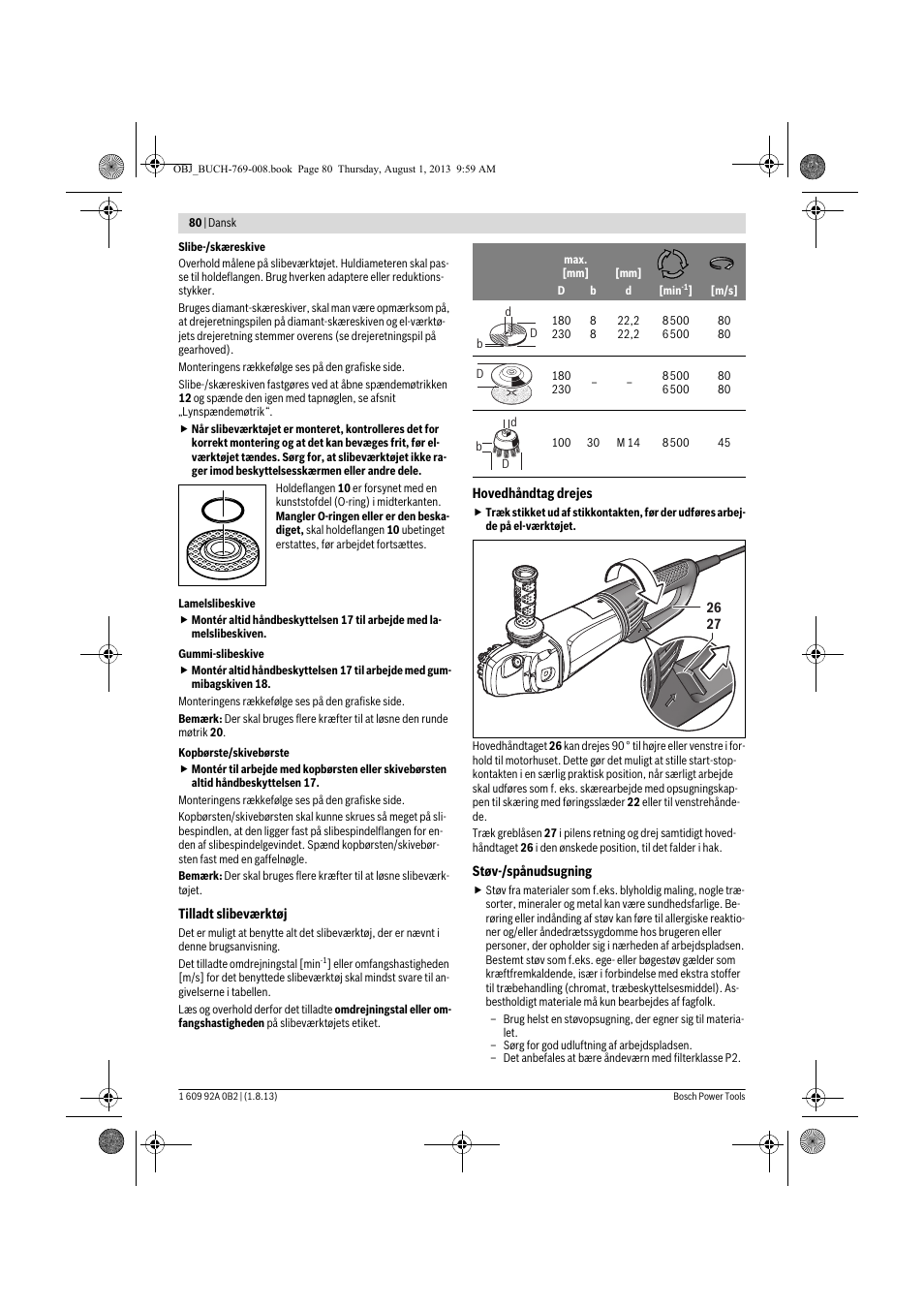 Bosch GWS 24-230 JVX Professional User Manual | Page 79 / 299