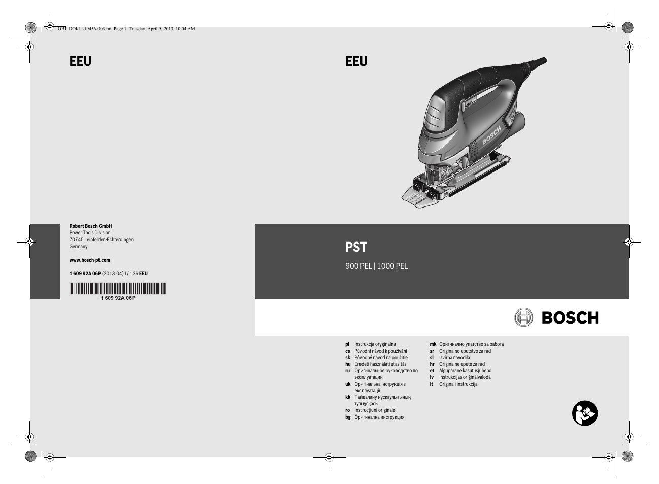 Bosch PST 900 PEL User Manual | 125 pages