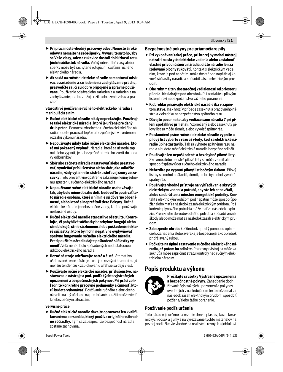 Popis produktu a výkonu | Bosch PST 900 PEL User Manual | Page 21 / 125