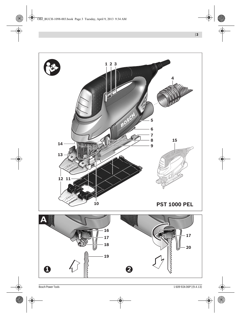 Pst 1000 pel | Bosch PST 900 PEL User Manual | Page 3 / 125