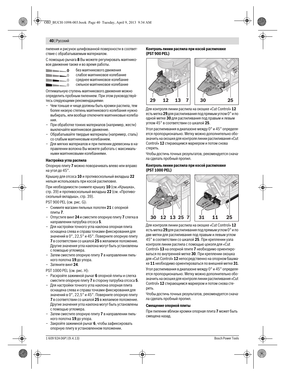 Bosch PST 900 PEL User Manual | Page 40 / 125