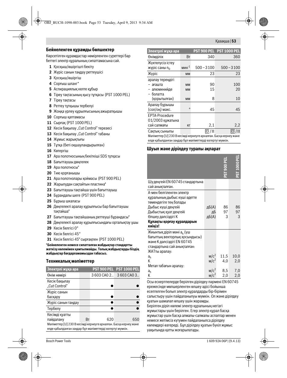 Bosch PST 900 PEL User Manual | Page 53 / 125