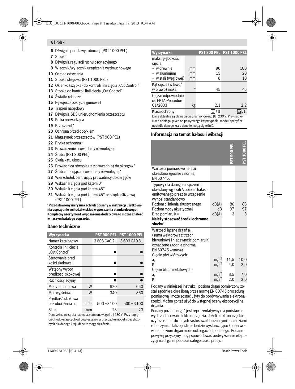 Bosch PST 900 PEL User Manual | Page 8 / 125