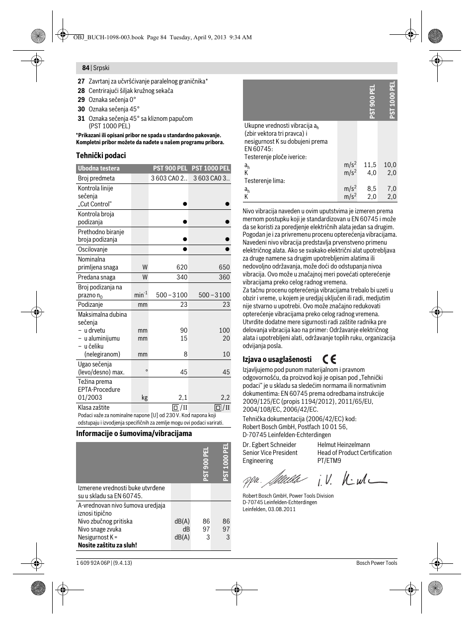 Bosch PST 900 PEL User Manual | Page 84 / 125