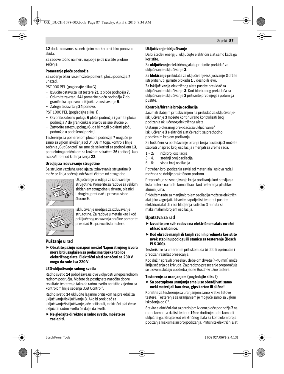Bosch PST 900 PEL User Manual | Page 87 / 125