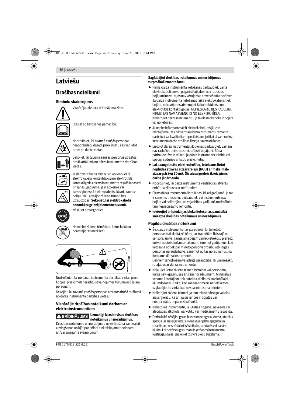 Latviešu | Bosch AMW 10 RT User Manual | Page 76 / 91