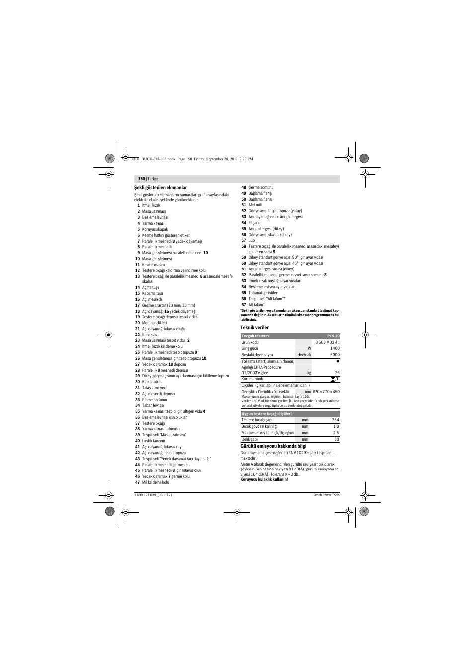 Bosch PTS 10 User Manual | Page 150 / 309