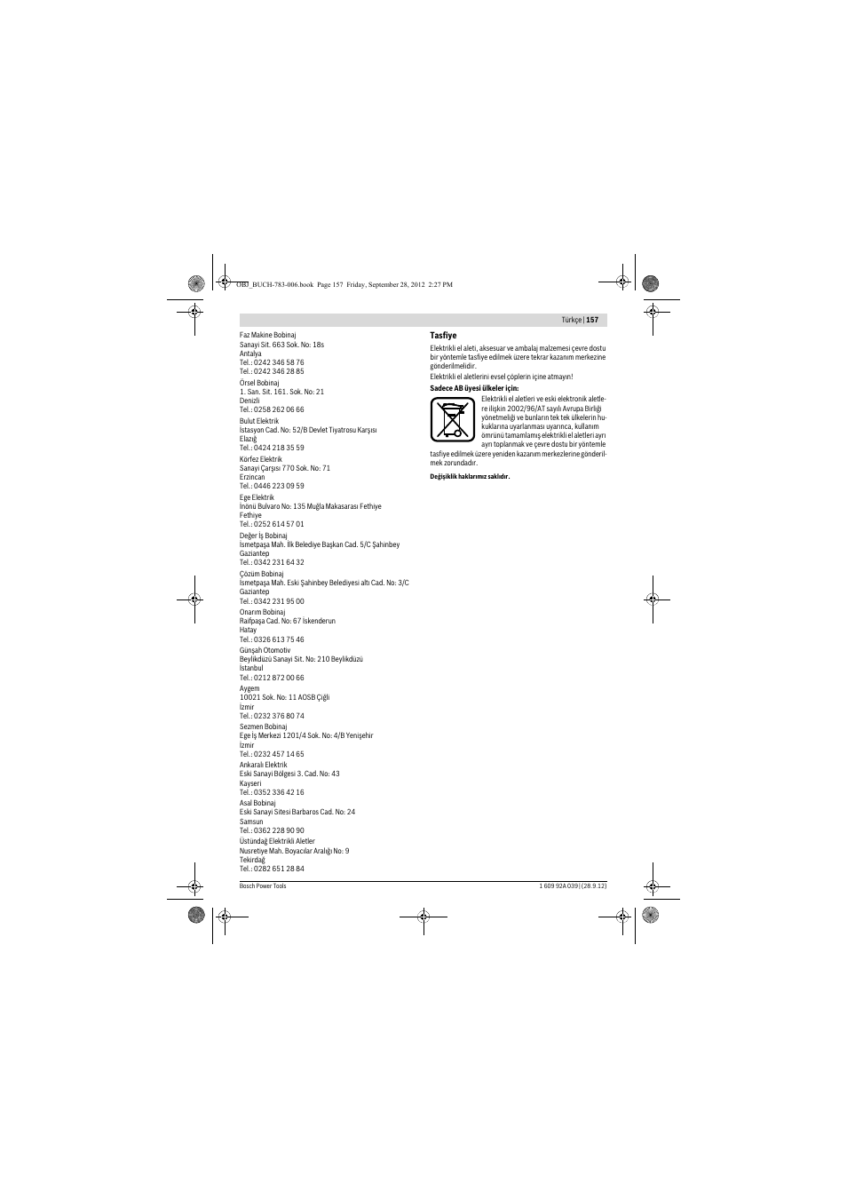 Bosch PTS 10 User Manual | Page 157 / 309