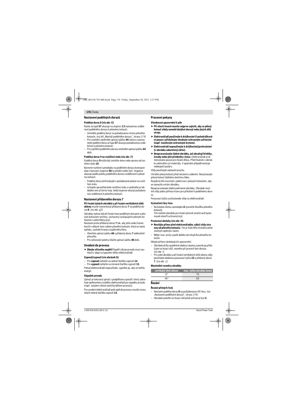 Bosch PTS 10 User Manual | Page 176 / 309