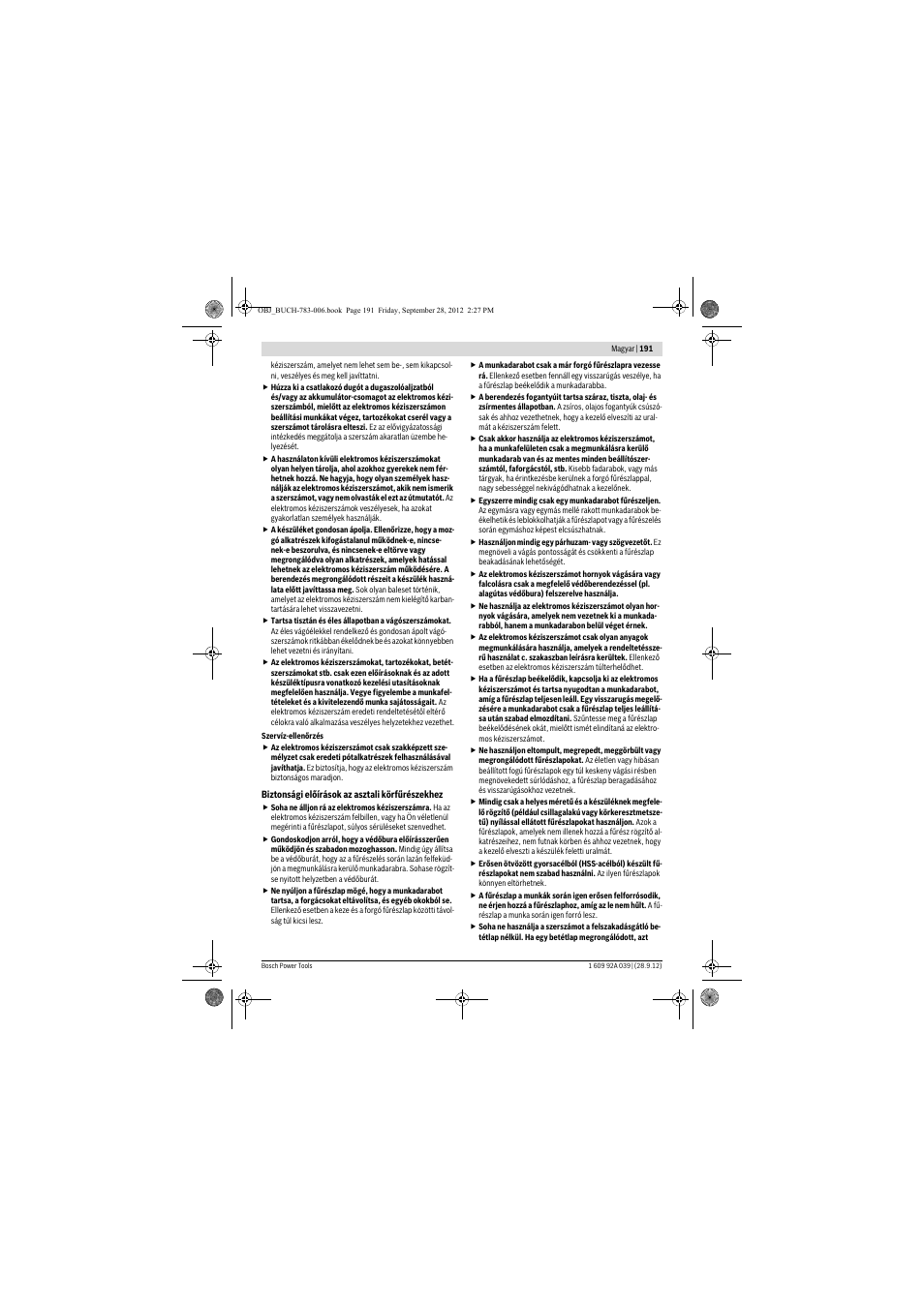 Bosch PTS 10 User Manual | Page 191 / 309