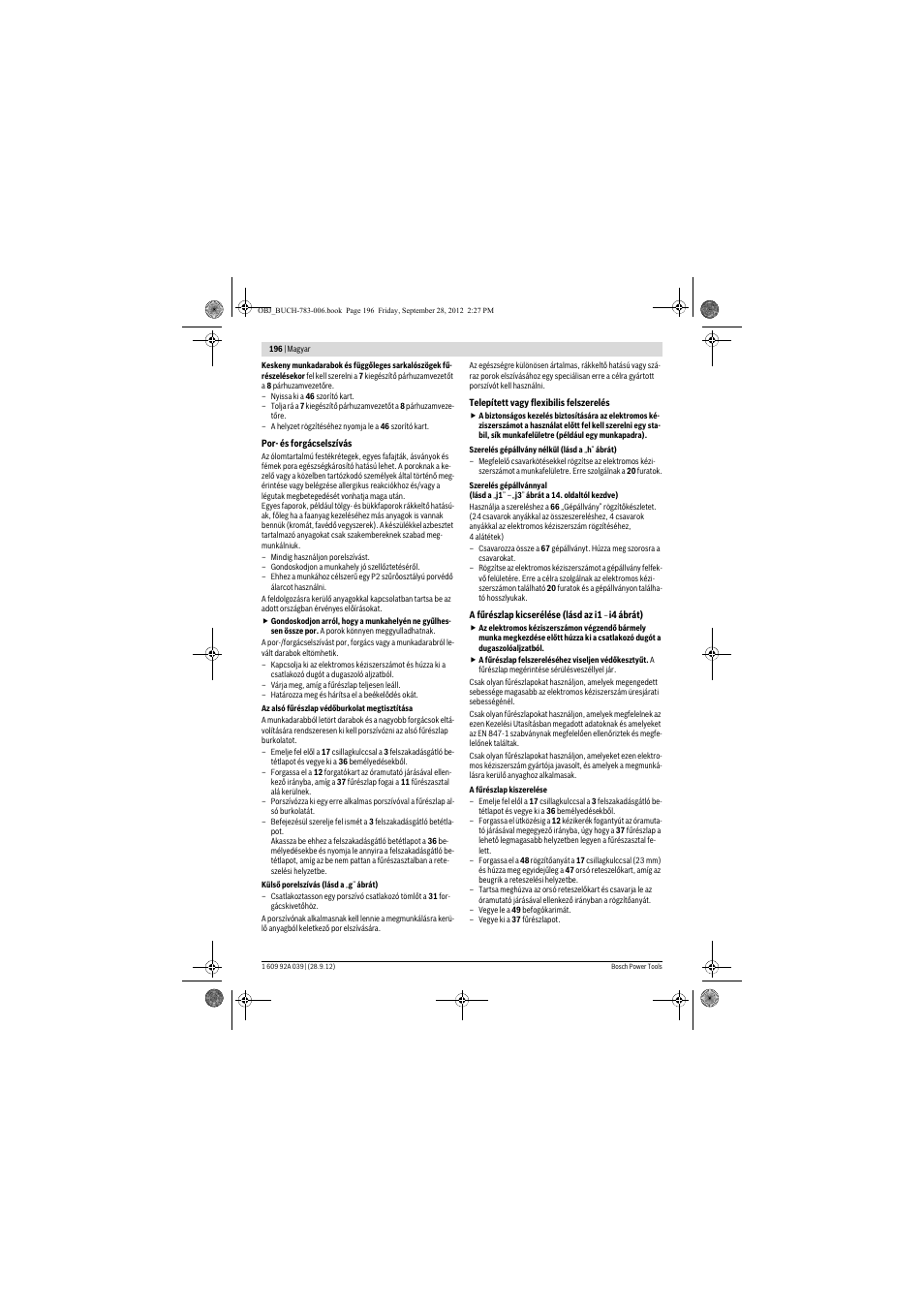 Bosch PTS 10 User Manual | Page 196 / 309