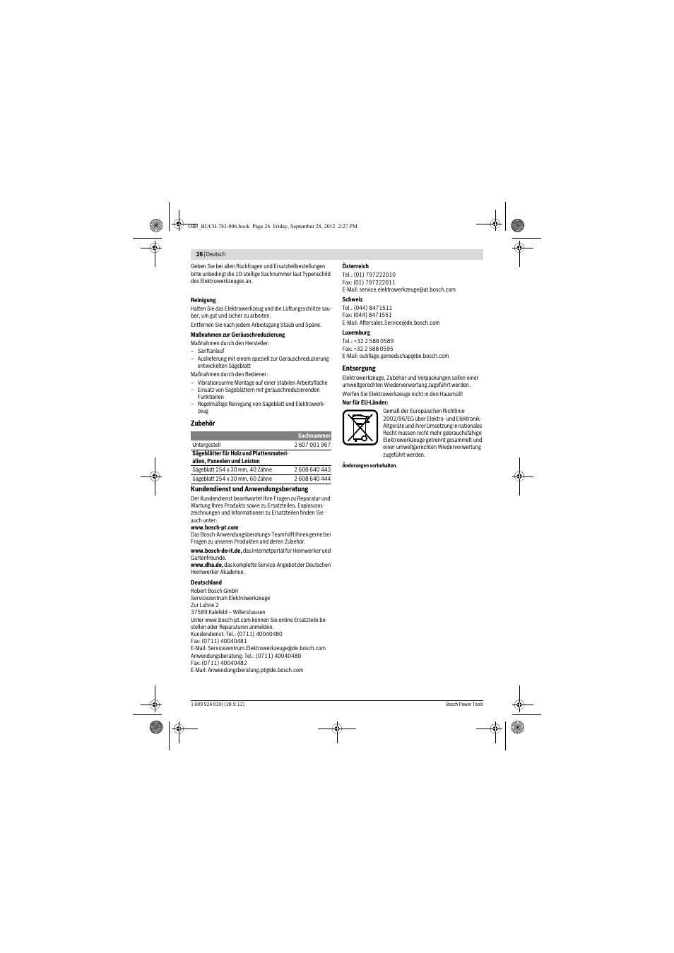 Bosch PTS 10 User Manual | Page 26 / 309