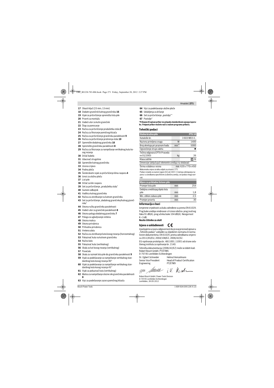 Bosch PTS 10 User Manual | Page 271 / 309