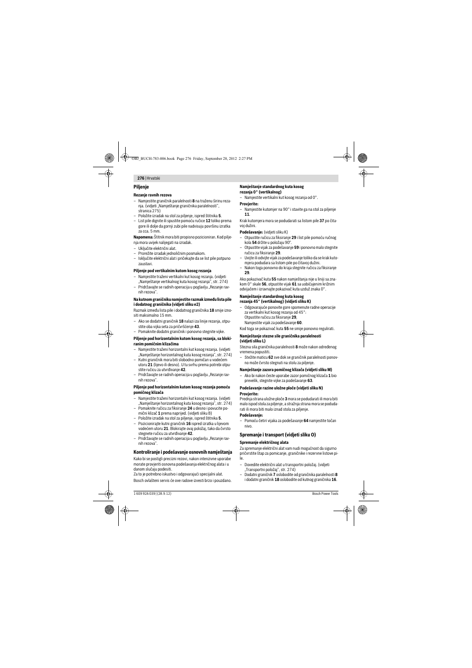 Bosch PTS 10 User Manual | Page 276 / 309