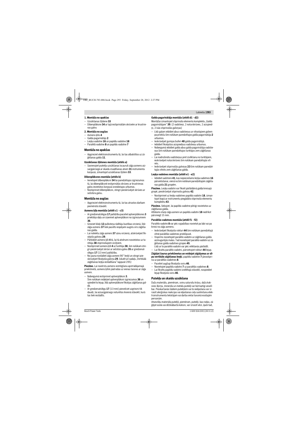 Bosch PTS 10 User Manual | Page 293 / 309