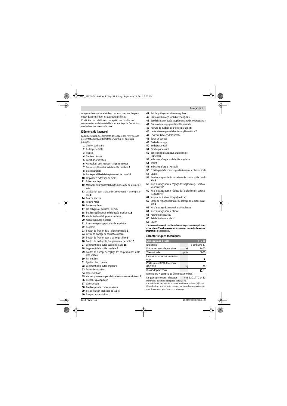 Bosch PTS 10 User Manual | Page 41 / 309